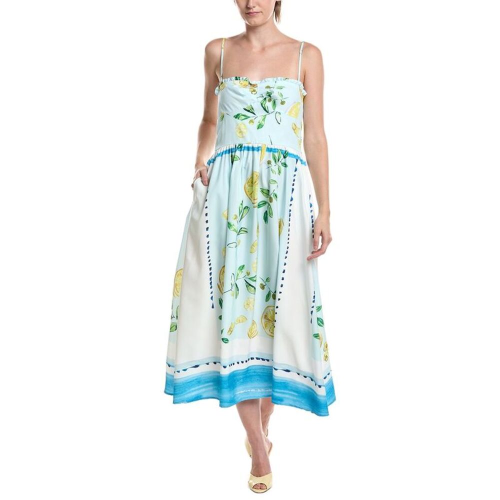 Hl Affair Womens  Sleeveless Midi Dress, White